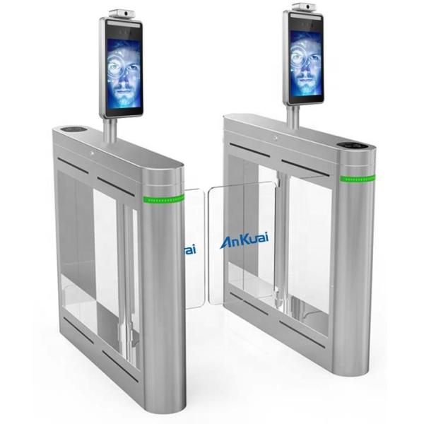 Cheap Linux Face Recognition Turnstile Card Reader Turnstile With Body Temperature Detection for sale