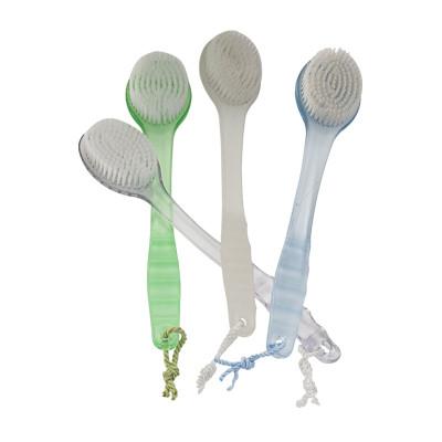 Cheap Dual Sided Back Scrubber Body Bath Brush Plastic Handle With Groove for sale