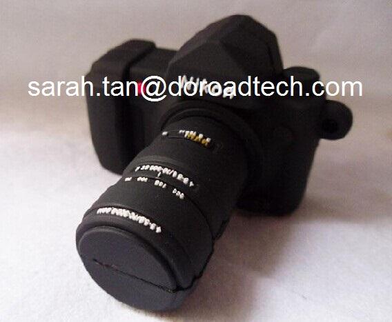Cheap Camera Shaped PVC USB Flash Disks for sale