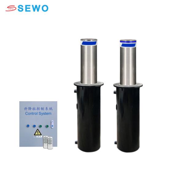 Cheap Automatic Electric Bollards Weatherproof Retractable Security Bollard with Remote Control Function for sale
