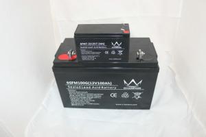 China Black 12 Volt Lead Acid Battery / Impact Proof Solar System Battery on sale