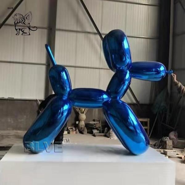 Cheap Balloon Dog Sculpture Jeff Koons Plating Stainless Steel Blue Custom Size for sale