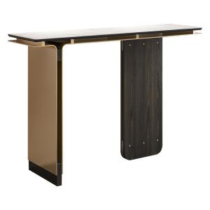 China White Small Marble Console Table Oak Mixed Stainless Steel Console Table on sale