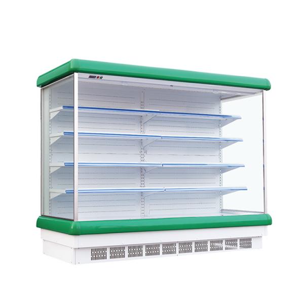 Cheap Supermarket 4 Layers Vertical Open Display Chiller for sale