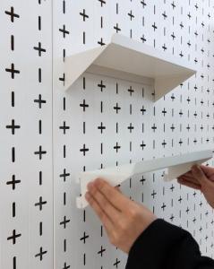 China Customized  Metal Retail Wall Display Shelves Modular Display Racks Durable on sale