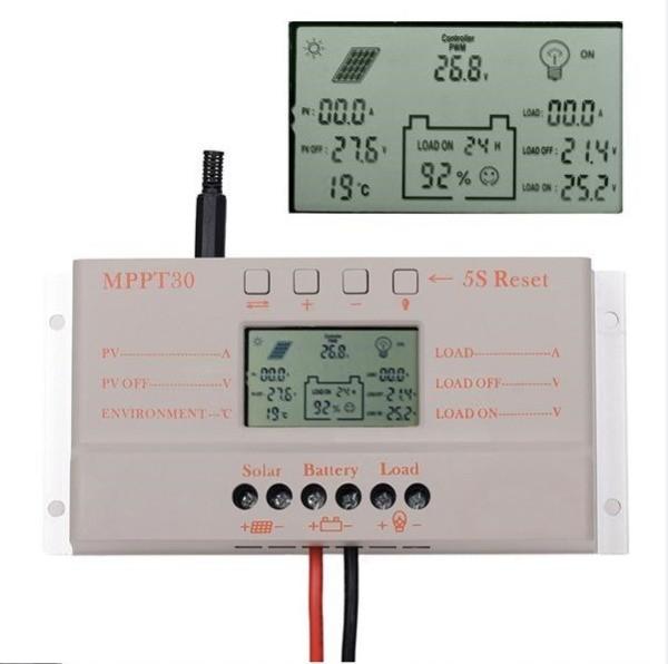 Cheap 12V/24V 30 Amp MPPT Solar Charge Controller 380w For Solar System Control for sale