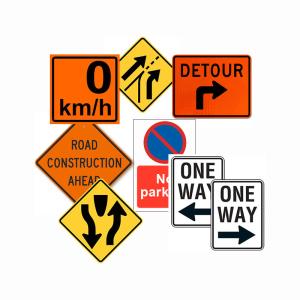 Customized Reflective Road Sign Construction Work Ahead Sign For Work Zone