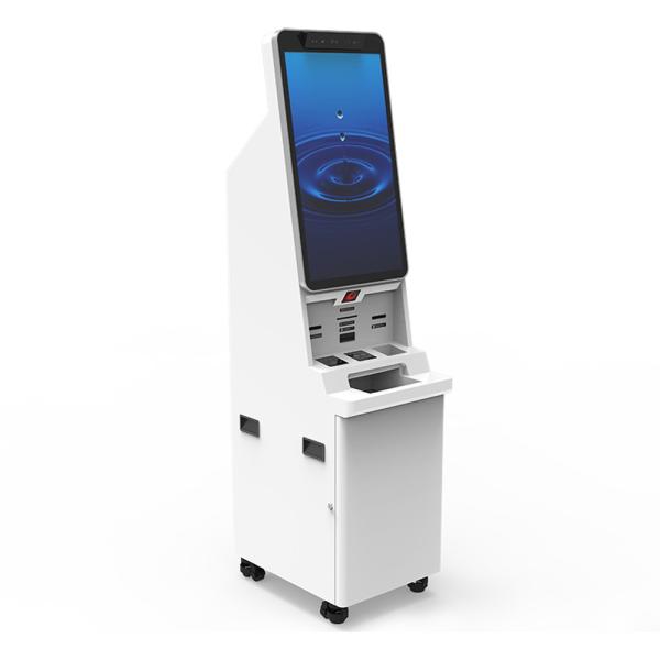 Cheap Smart Hotel Check In Kiosk Android 32 Inch Self Check In Kiosk With Cash Receive Module for sale