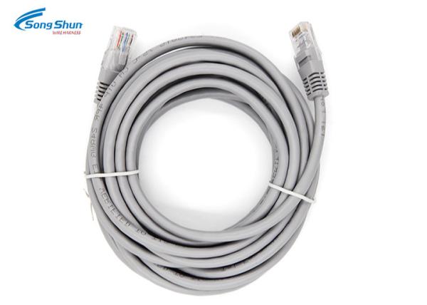 Cheap Grey Network Patch Cord RJ45 26AWG UTP Cat 5 For Router Computer Custom Length for sale