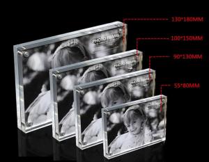 Square Acrylic Photo Frames Star Poster Frame with Four Magnet 4 Sizes Optional