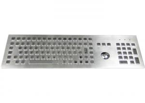 Best Front Mounted Industrial Stainless Steel Keyboard With Mouse Touch Ball wholesale