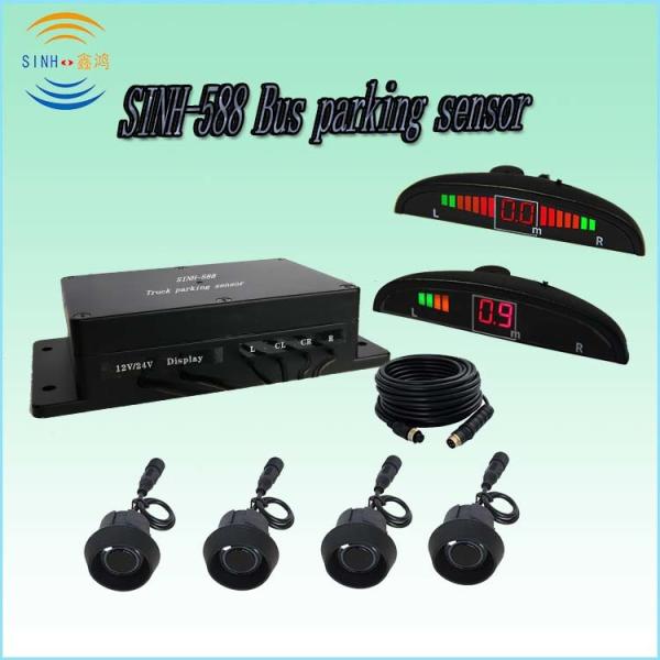 Cheap 12v or 24V Input LED Bus and Truck  Parking Sensor System  The detection range is 5 meter waterproof radar for sale