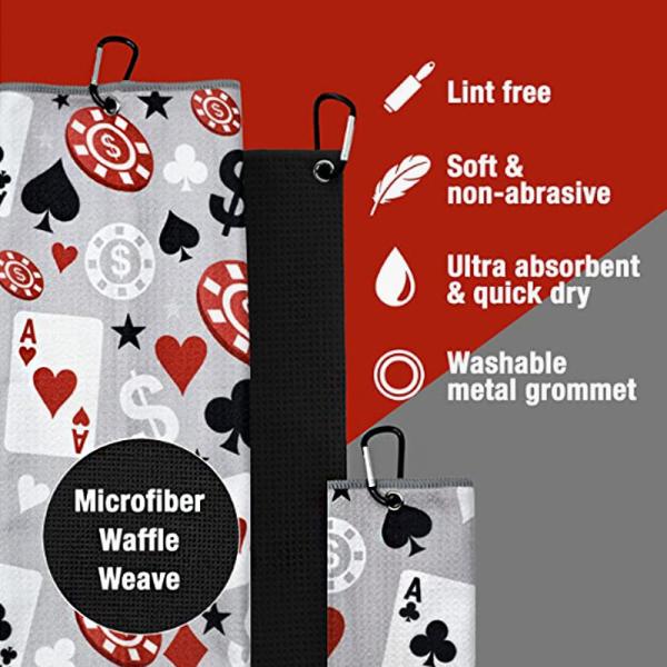 Cheap Sport Microfiber Golf Towel Sublimation Printed Accept Custom for sale