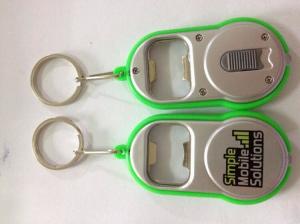 Best Multi-function Simple Mobile Solutions Mini Bottle Opener Led Flashlight Keychain For Advertising Gift wholesale