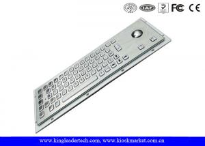 Best Brushed Stainless Steel Panel Mount Keyboard With Trackball And 64 Keys wholesale