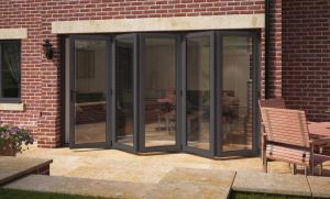 High Energy Efficiency Aluminum Folding Door with High And Low Waterproof Track Material and Construction