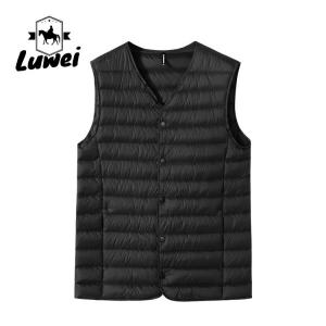 Best V Neck Bubble Vest Jacket Polyester Lightweight Outdoor Sport Waistcoat wholesale