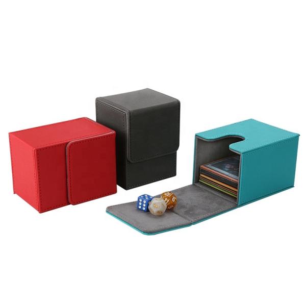 Cheap OEM Acceptance - Custom PU Leather Card Deck Card Box Trading Card Game Box for sale
