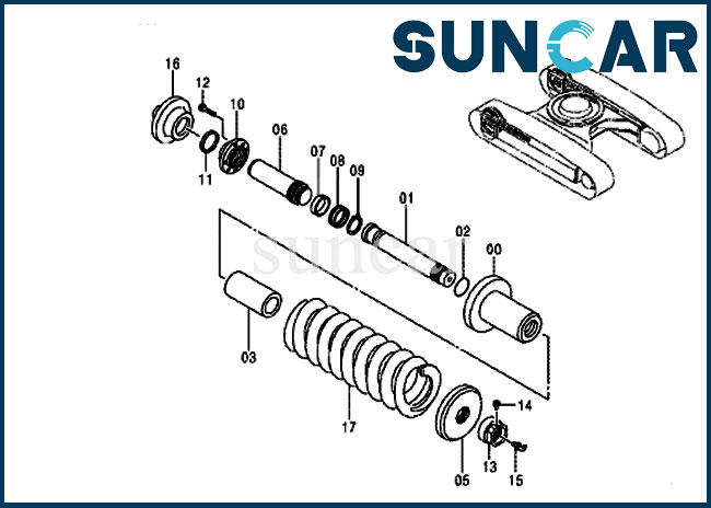 Track Adjuster Seal Kit 9159015 Fits Hitachi 270C LC EX270-5 EX300-5 Adjuster Assembly