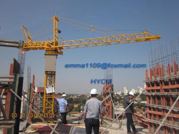 Cheap 12M Working Jib Inner Climbing Tower Crane 0.5t Tip Load Capacity for sale