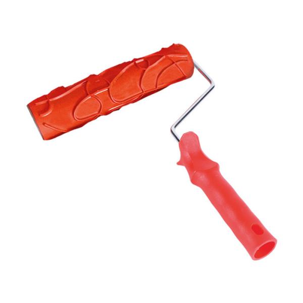 Cheap 7'' Rubber Design Roller with Rubber Material in Red color which can make imitation curve effect for sale