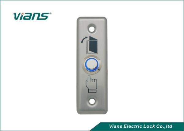 Cheap Stainless Steel Door Exit Button With LED Light , Door Push Button Switch 86 * 28mm for sale