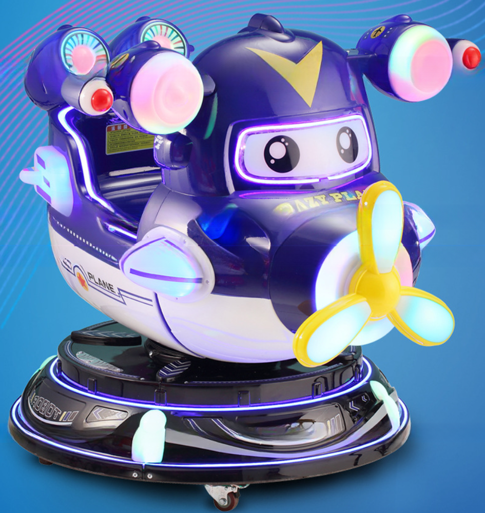 Dreamland Coin operated Rotating Lift MP5 Aircraft Kiddie Ride Mobilization Kids Swing Game Machine 3D Game Swing Car