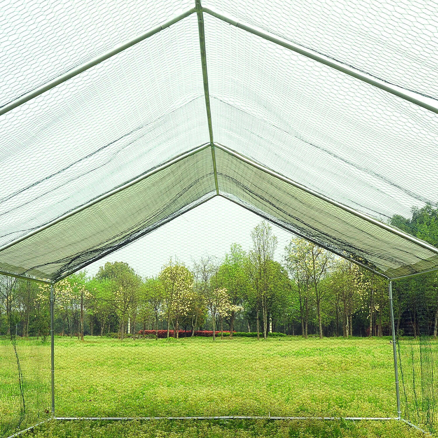3x6x2m Chicken Run Kennel Large Metal Chicken Coop Run Walk In Cage For Poultry Rabbit Duck Goose Hen Dog House