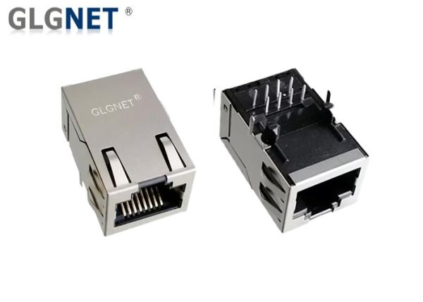 Cheap Latch Tab Up Rj45 Ethernet Magjack Single Port 8P8C IEEE 802.3u Standards for sale