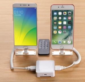 COMER 2 ways multiple ways tablet and mobile anti theft host with charging cables and alarm sensor
