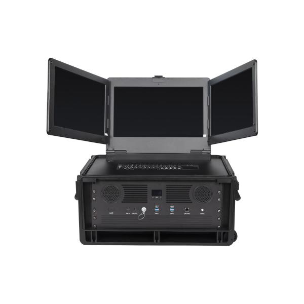 Cheap Triple-screen Command Station 43dBm MANET FHSS IP Mesh Radio for sale