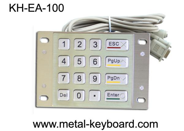 Cheap 16 Keys Metal Panel Mount Numeric Keypads for Access Entry Kiosk for sale