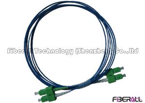 China Two Cores SC APC To SC APC Fiber Patch Cord With 2.0mm LSZH Blue Optical Cable on sale