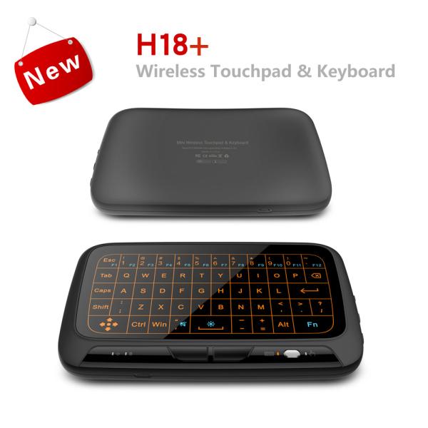 Cheap H18 plus Mini Wireless Keyboard Touchpad Backlit Small Wireless Keyboard for Android TV Box Windows PC,HTPC,IPTV,PC for sale
