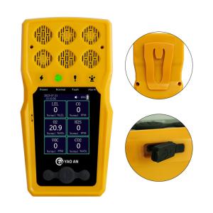 China Portable Multi Gas Analyzer 6 In 1 EX CO CO2 O2 NO2 H2S VOC NH3 6 Gas Detector With Pump on sale
