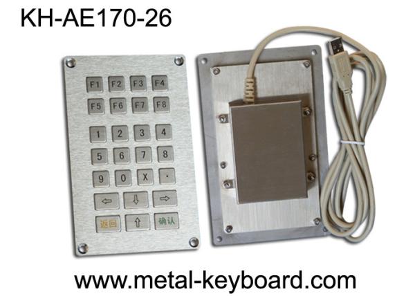 Cheap USB or PS/2 Interface Industrial Metal Keypad , 26 Keys Numeric Keypad for sale
