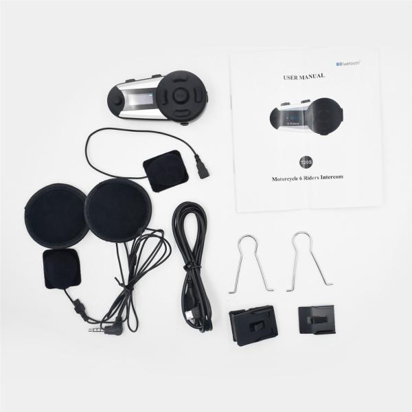 Cheap 6 Riders Wireless Motorcycle Bluetooth Intercom Helmet Headset Built In FM Radio Function for sale