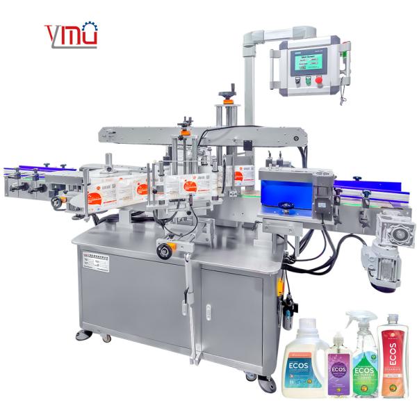 Cheap YM620 Automatic Square Bottles Label Applicator Jerry Can F-Styel Jugs Two Heads Labeling Machine for sale