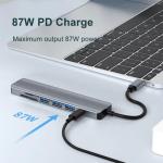 Type C Type-C Hub Multi Function Adapter for Charging Data Transfer and Video