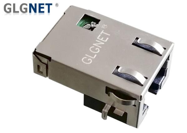 Cheap 1G Ethernet Magnetic Rj45 Jack Connector PIP Mounting Tab Down Offset Low Profile for sale