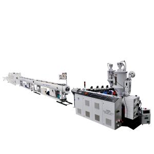 China 90-200mm PE HDPE Pipe Production Line Water Supply Floor Heating Pipe With High Efficient Single Screw Extruder SJ75/38 on sale