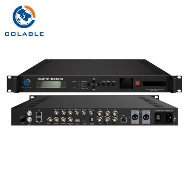 Cheap Decryption DVB S2 Professional IRD Satellite Receiver With HDMI SDI CVBS Output for sale