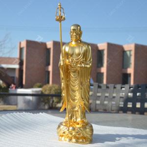 30CM High Casting Bronze Buddha Statue Large Size 	Gold leaf Finish