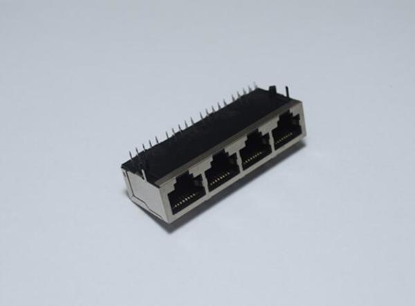 Cheap EMI 8P8C Shieded Multiple Port Rj45 Network Connector With Isolation Transformer for sale