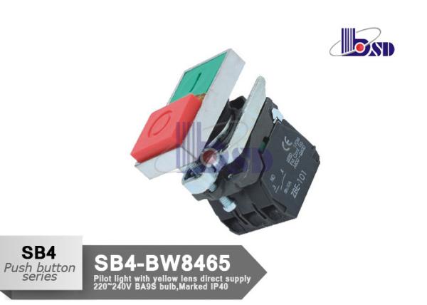 Cheap Industrial Red Green Push Button Switch SB4 Series / Press Button Switch for sale