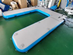 Best Drop Stitch U Shape Inflatable Floating Dock Floating Pontoon Boat Jet Ski Platform wholesale