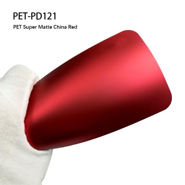 Cheap PET-PD121 PET Matte China Red Color Changing Wrap Film for Car for sale