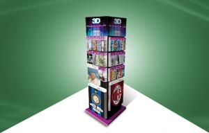 Best Four Face Show Cardboard Display Stands , Floor Standing Display Units To 3d Poster Cards wholesale