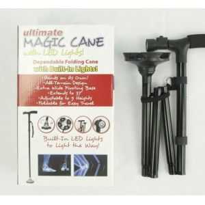Aluminum Collapsible Cane Walking Stick Folding Cane With Built In Lights