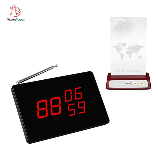 Cheap Water proof small wireless restaurant server customer paging system table button and screen receiver for sale